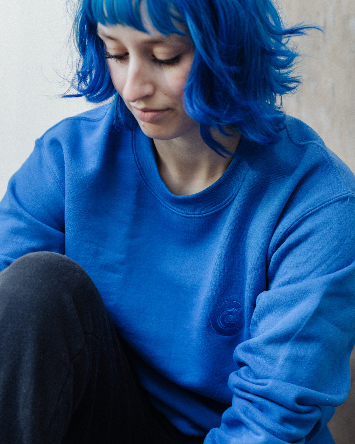 Embroidered Collection - Blue Sweatshirt