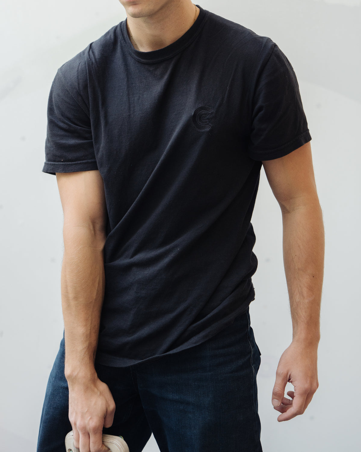 Embroidered Collection - Black T-Shirt